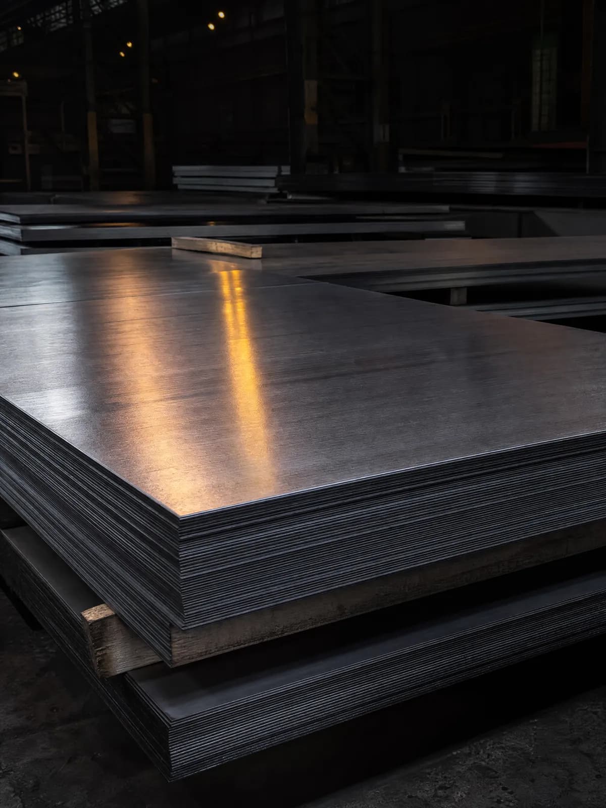 MS flats stacked for dispatch